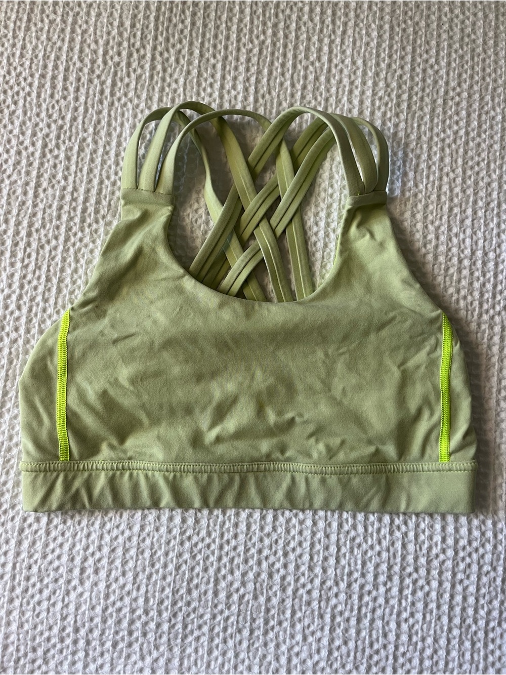 Lululemon Women’s Strappy Sports Bra - Light Yellow